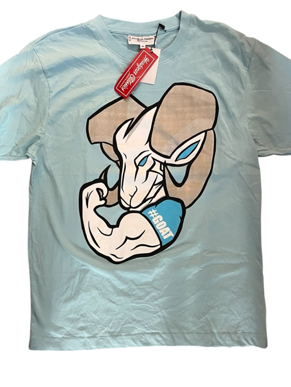 Headgear Classics #GOAT Men’s Light Blue Short Sleeve Tee